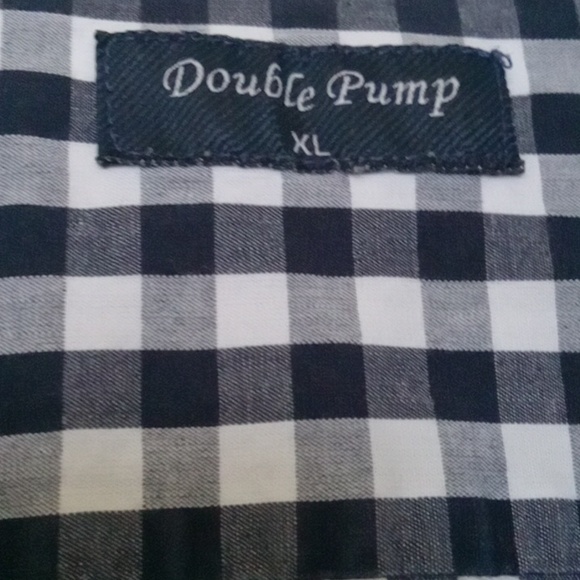 Double Pump Black and white long sleeve button down shirt - Picture 4 of 8